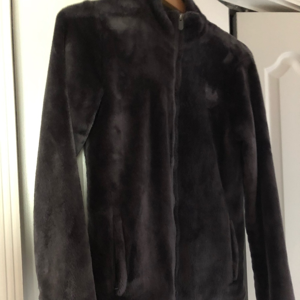 fila sport dark gray soft fur jacket